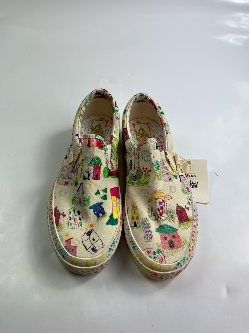 Collina Strada x Vans Floral Illustration Slip On Size M8 W9.5